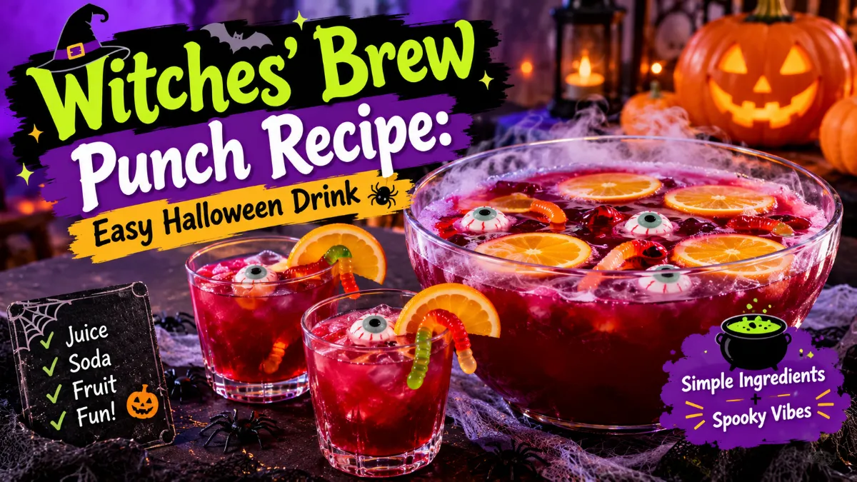 Witches' Brew Punch Recipe Easy Halloween Drink