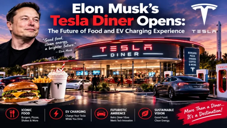 Elon Musk’s Tesla Diner Opens: Menu, EV Charging and Features