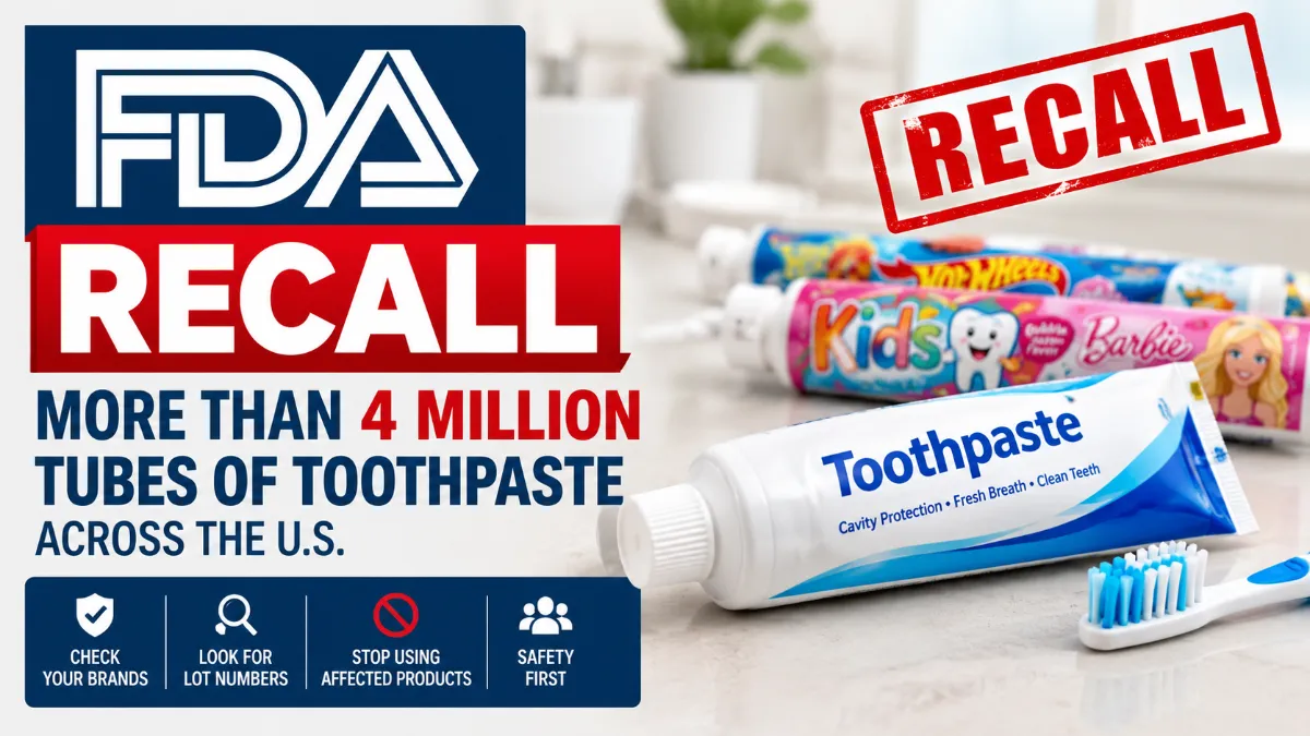 FDA Toothpaste Recall 2026