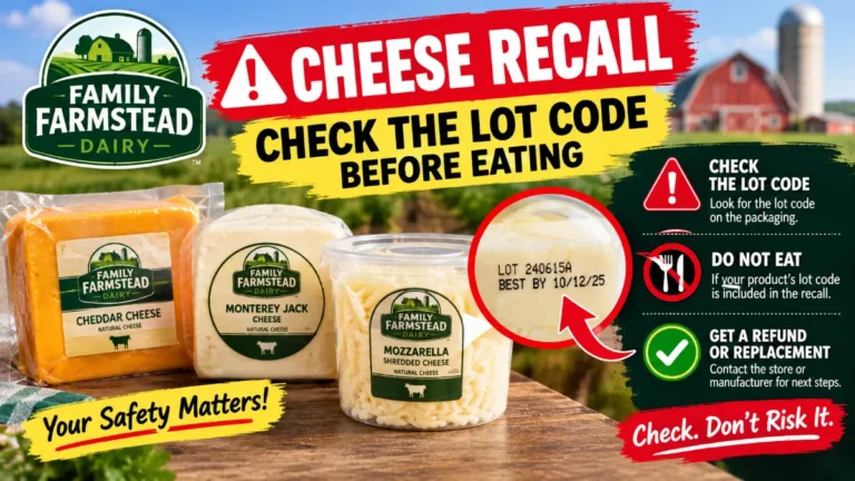 Family Farmstead Dairy Cheese Recall: Check the Lot Code Before Eating