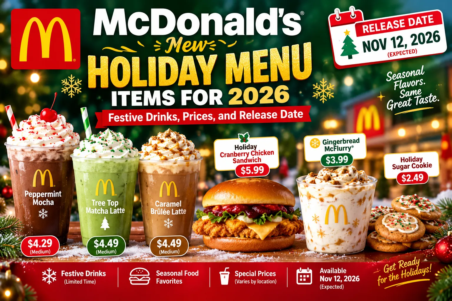 McDonald New Holiday Menu