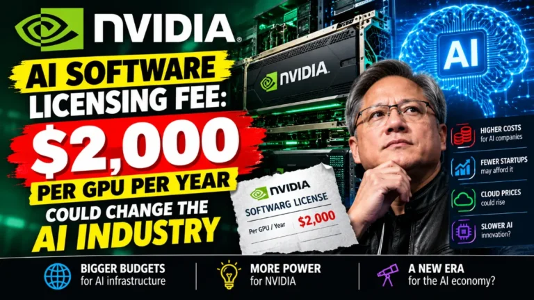 NVIDIA AI Software Licensing Fee: $2,000 Per GPU Per Year Could Change the AI Industry